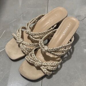 Unlology Women's Tan Braided Sandals